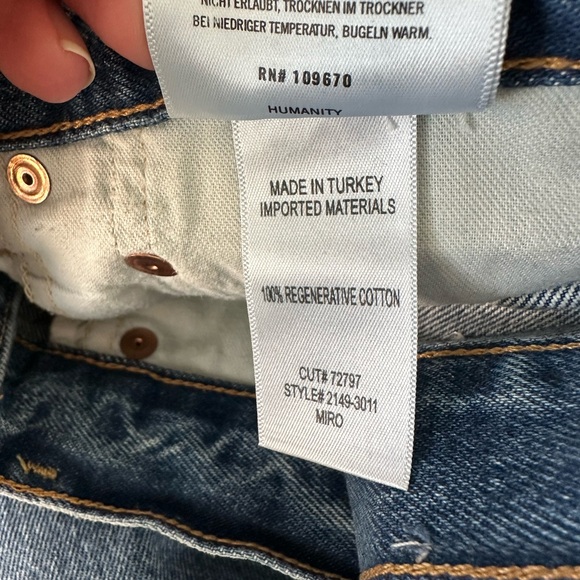 Citizens of Humanity Miro Relaxed Wide-Leg Barrel Jeans SZ 28 - Picture 6 of 6